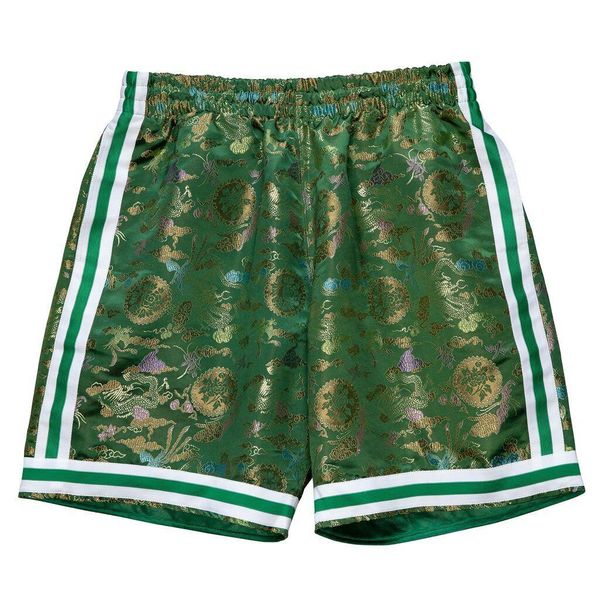 Szorty Boston Celtics Lunar New Year Swingman 1985/86. Zielone szorty MITCHELL & NESS, bez wzorów, sportowe. W wyprzedaży za 447,00 zł.