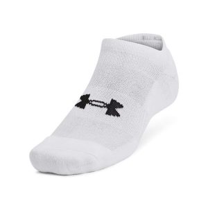 Under Armour UNISEX UA TC 3PK NO SHOW Skarpety uniseks. Białe skarpetki Under Armour, bez wzorów, z materiału. Za 69,99 zł.