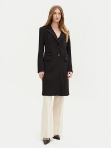 Guess Płaszcz przejściowy W5RL08 WGVF2 Czarny Regular Fit. Czarne płaszcze Guess, s, z aplikacjami, z syntetyku, bez kaptura. Za 439,99 zł.