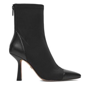Botki Nine West. Czarne botki Nine West, bez wzorów, bez obcasa, na szpilce, bez zapięcia. Za 219,99 zł.