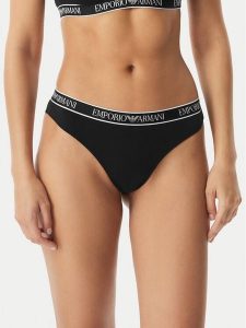 Emporio Armani Underwear Komplet fig brazylijskich EW000404 AF19026 MC005 Czarny. Czarne komplety bielizny Emporio Armani Underwear, bez wzorów, z bawełny. Za 209,99 zł.