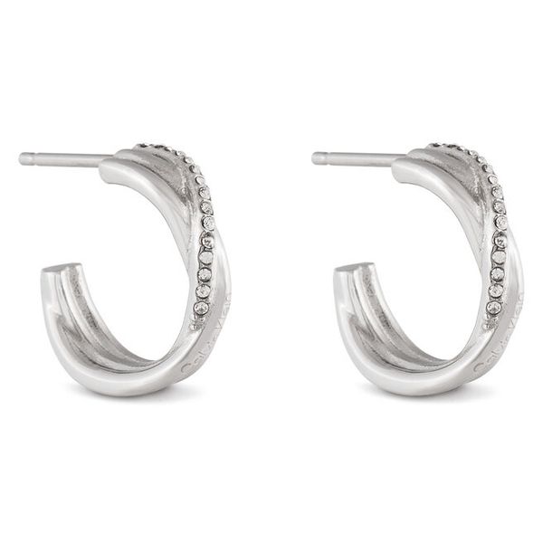 Kolczyki Calvin Klein. Szare kolczyki Calvin Klein, srebrne. Za 319,99 zł.