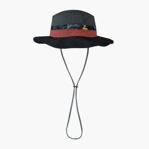 Kapelusz BUFF EXPLORE BOONEY HAT OKISA. Czarne kapelusze Buff, bez wzorów, z materiału. Za 146,99 zł.