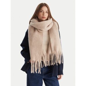 Szalik Calvin Klein. Brązowe szaliki Calvin Klein, bez wzorów. Za 429,99 zł.