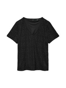 Vero Moda Bluzka w kolorze czarnym rozmiar: S. Czarne bluzki Vero Moda, s, bez wzorów, bez kołnierzyka, bez ramiączek. Za 48,28 zł.
