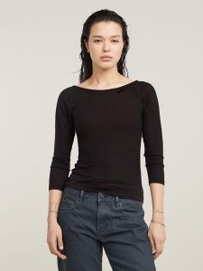 G-Star Koszulka w kolorze czarnym rozmiar: S. Czarne bluzki G-Star, s, bez wzorów, z lyocellu, retro, bez kołnierzyka, bez ramiączek. Za 108,74 zł.