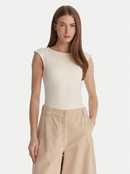 Marella Body Vigile 2615941021 Écru Slim Fit. Body i gorsety Marella, bez wzorów, z syntetyku. Za 329,99 zł.