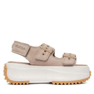 Sandały Converse. Brązowe sandały Converse, bez wzorów, bez obcasa, na płaskiej podeszwie, bez zapięcia. Za 419,99 zł.