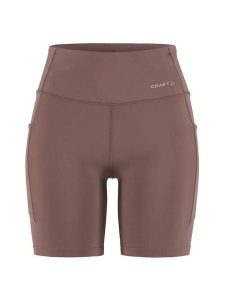 Craft Essence Short Tights 3 W – krótkie legginsy z szerokim pasem – Flint. Szare legginsy Craft, bez wzorów, z elastanu, krótkie. Za 240,50 zł.