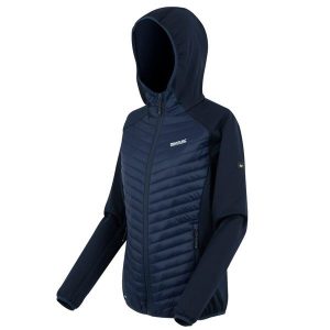 Kurtka damska hybrydowa Andreson. Niebieskie kurtki Regatta, bez wzorów, z puchu, bez kaptura. Za 229,99 zł.