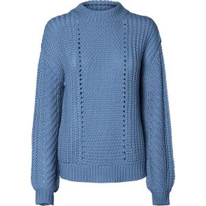 Sweter "Lamar" w kolorze niebieskim. Swetry oversize marki Pieces. W wyprzedaży za 90,95 zł.