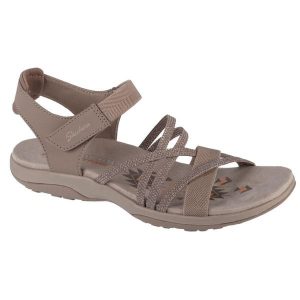 Sandały damskie, Reggae Slim - Meadow Grazer. Szare buty trekkingowe Skechers, bez zapięcia. Za 249,99 zł.