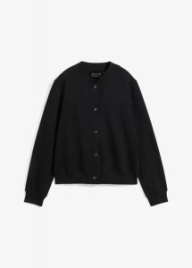 Bluza rozpinana z plisą guzikową. Czerwone bluzy bonprix, bez wzorów, bez kaptura. Za 109,99 zł.