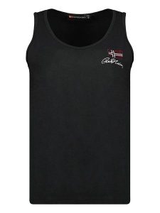 Geographical Norway Top "Jupette" w kolorze czarnym rozmiar: XL. Czarne topy Geographical Norway, xl, bez wzorów, z bawełny, bez kołnierzyka, bez ramiączek. Za 52,67 zł.