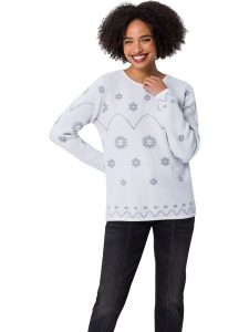 Heine Sweter w kolorze biało-szarym rozmiar: 38. Białe swetry oversize Heine, bez wzorów, bez ramiączek. Za 78,99 zł.