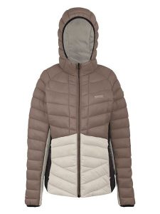 Regatta Kurtka pikowana "Dalent" w kolorze szarobrązowo-kremowym rozmiar: 46. Brązowe kurtki Regatta, bez wzorów, bez kaptura. Za 178,79 zł.