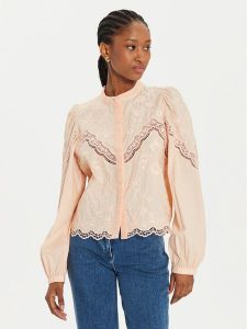 TWINSET Koszula 241TT2081 Pomarańczowy Regular Fit. Brązowe koszule Twinset, bez wzorów, z bawełny, bez kołnierzyka, bez ramiączek. Za 459,99 zł.