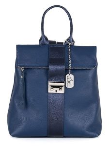 Anna Morellini Skórzany plecak "Azalea" w kolorze granatowym - 30 x 31 x 11 cm rozmiar: onesize. Niebieskie plecaki Anna Morellini. Za 304,99 zł.