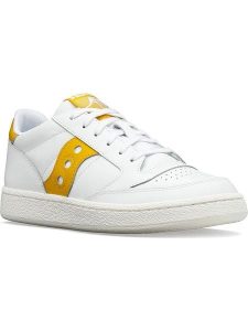 Saucony Skórzane sneakersy w kolorze biało-żółtym rozmiar: 37. Białe trampki Saucony, bez wzorów, bez zapięcia. Za 149,31 zł.
