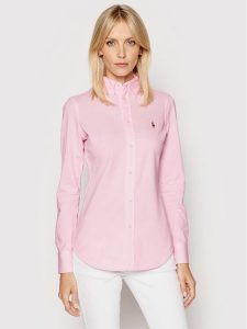 Polo Ralph Lauren Koszula Heidi 211664427002 Różowy Slim Fit. Czerwone koszule Polo Ralph Lauren, m, bez wzorów, z bawełny, bez kołnierzyka, bez ramiączek. Za 379,99 zł.