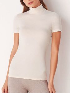 COTONELLA Top w kolorze kremowym rozmiar: XL. Brązowe topy COTONELLA, xl, bez wzorów, z bawełny, bez kołnierzyka, bez ramiączek. Za 34,99 zł.