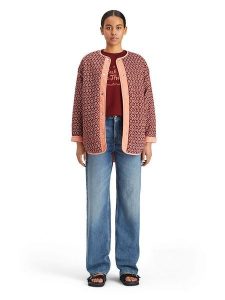 Scotch & Soda Dwustronna kurtka przejściowa w kolorze bordowo-brzoskwiniowym rozmiar: XL. Czerwone kurtki Scotch & Soda, xl, bez wzorów, bez kaptura. Za 351,38 zł.