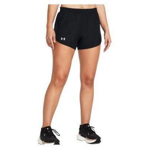 Spodenki fitness damskie UNDER ARMOUR Fly-By 3" Shorts. Czarne szorty Under Armour, bez wzorów, sportowe. Za 149,99 zł.