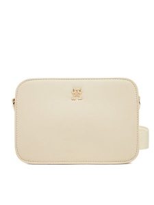 Tommy Hilfiger Torebka Th Logotape Camera Bag AW0AW17229 Beżowy. Brązowe listonoszki TOMMY HILFIGER, bez wzorów, ze skóry, bez dodatków. Za 259,99 zł.