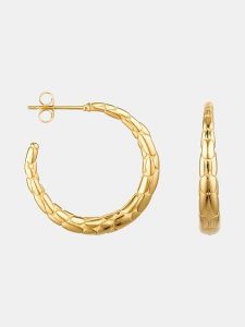 MOODE Kolczyki-półkreole "Alizée" rozmiar: onesize. Żółte kolczyki MOODE, ze stali. Za 43,99 zł.