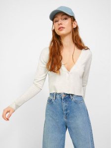 JJXX Kardigan Sabel 12224471 Biały Regular Fit. Białe kardigany JJXX, z wiskozy. Za 164,99 zł.