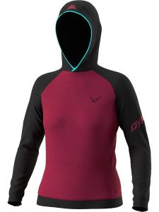DYNAFIT Bluza funkcyjna w kolorze fioletowo-czarnym rozmiar: M. Czarne bluzy Dynafit, m, bez wzorów, z materiału, z kapturem. Za 316,95 zł.