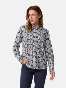 Gerry Weber Koszula w kolorze czarno-beżowym rozmiar: 42. Brązowe koszule Gerry Weber, s, bez wzorów, z wiskozy, bez kołnierzyka, bez ramiączek. Za 122,96 zł.
