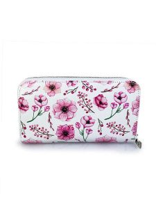 Mila Blu Skórzany portfel "Rovere" w kolorze biało-różowym - 20 x 11 x 2 cm rozmiar: onesize. Różowe portfele Mila Blu, bez wzorów, z materiału. Za 130,99 zł.