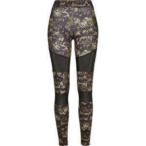 Damskie legginsy Urban Classics camo tech mesh. Brązowe legginsy Urban Classics, bez wzorów, z meshu. Za 160,50 zł.