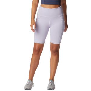 Spodenki sportowe damskie Columbia Windgates Half Tight. Fioletowe spodenki sportowe Columbia, bez wzorów, z elastanu, sportowe. Za 112,99 zł.