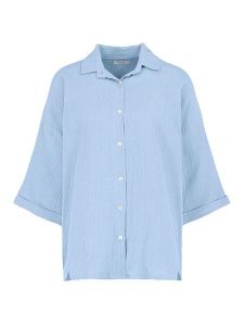 Sublevel Koszula w kolorze błękitnym rozmiar: M/L. Niebieskie koszule Sublevel, l, bez wzorów, z bawełny, bez kołnierzyka, bez ramiączek. Za 123,25 zł.