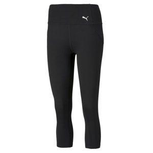 Legginsy damskie Puma 3/4 Train Favorite Forever High Waist. Czarne legginsy Puma, bez wzorów, z podwyższonym stanem. Za 139,00 zł.