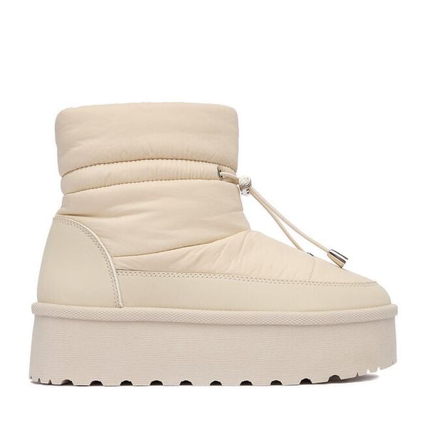 Śniegowce DeeZee. Brązowe buty zimowe DeeZee, bez obcasa, bez zapięcia. Za 179,99 zł.