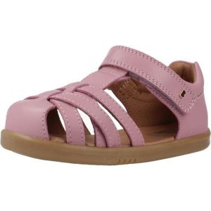 Sandały BOBUX CROSS JUMP Rose. Czerwone sandały BOBUX, bez wzorów, ze skóry, bez obcasa, bez zapięcia. Za 298,99 zł.