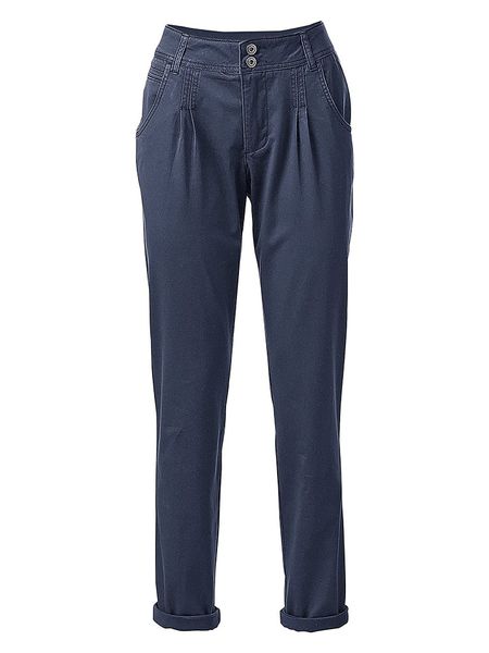 Heine Spodnie chino w kolorze granatowym rozmiar: W20. Niebieskie chinosy Heine, bez wzorów. Za 104,89 zł.