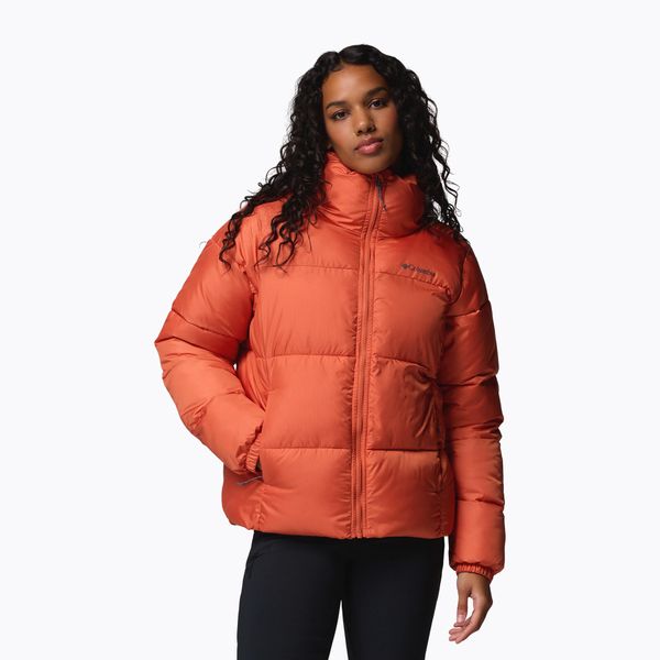 Kurtka ocieplana damska Columbia Puffect II Full Zip. Brązowe kurtki Columbia, bez wzorów, z puchu, bez kaptura. Za 479,99 zł.