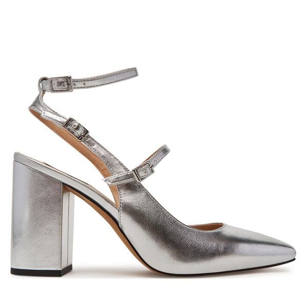 Czółenka Marella. Szare czółenka Marella, bez wzorów, bez obcasa, bez zapięcia. Za 569,99 zł.