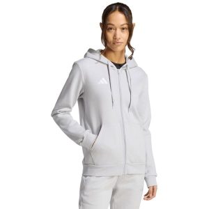 Bluza damska adidas Entrada 26 Full Zip Hoodie. Szare bluzy ADIDAS, bez wzorów, z bawełny, z kapturem. Za 146,99 zł.