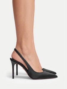 Nine West Szpilki EO-TS6380-1 Czarny. Czarne szpilki Nine West, bez wzorów, z materiału, bez obcasa. Za 279,99 zł.
