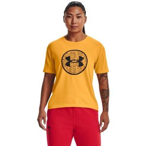Koszulka damska UNDER ARMOUR SS TEE LUNAR NEW YEAR. Brązowe koszulki sportowe Under Armour, bez wzorów, bez ramiączek. Za 99,99 zł.