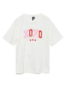 Vero Moda Koszulka w kolorze białym rozmiar: XS. Białe bluzki Vero Moda, xs, bez wzorów, z bawełny, bez kołnierzyka, bez ramiączek. Za 30,71 zł.
