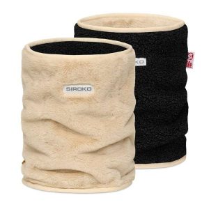 Ęcy dwustronny komin na szyję sherpa/mikropolar Lifestyle Siroko Choice Mini. Brązowe szaliki SIROKO, bez wzorów, z tkaniny. Za 42,00 zł.