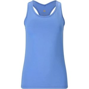 Damski tank top Athlecia Niya. Niebieskie topy Athlecia, bez wzorów, sportowe, bez kołnierzyka, bez ramiączek. Za 161,00 zł.