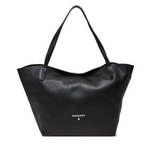 Torebka Patrizia Pepe. Czarne shopper bag Patrizia Pepe, bez wzorów, bez dodatków. Za 769,99 zł.