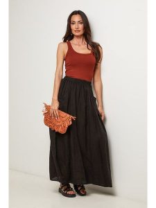 Le Monde du Lin Lniana spódnica w kolorze czarnym rozmiar: 36/38. Czarne spódnice Le Monde du Lin, bez wzorów, ze lnu, maxi. Za 152,99 zł.